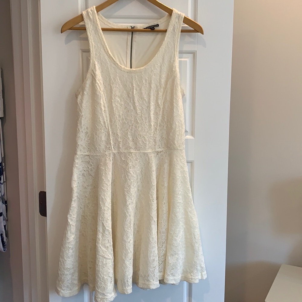 Express fit and flare lace dress